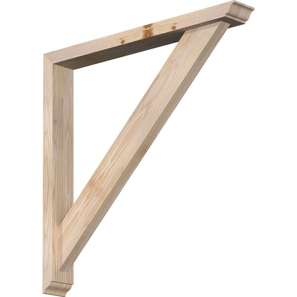 Ekena Millwork Traditional Traditional Smooth Bracket w/ Offset Brace, Douglas Fir, 3 1/2"W x 28"D x 28"H BKT0402X28X28TRA01SDF - main